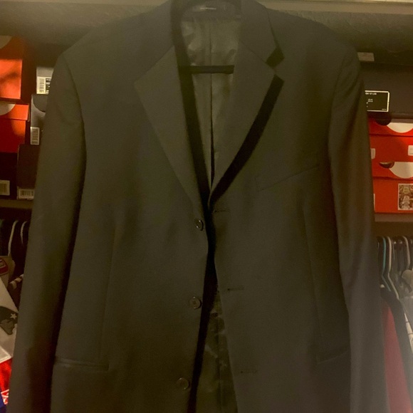 DKNY 100% Wool Men’s Black Suit jacket Size 40R - Picture 1 of 4